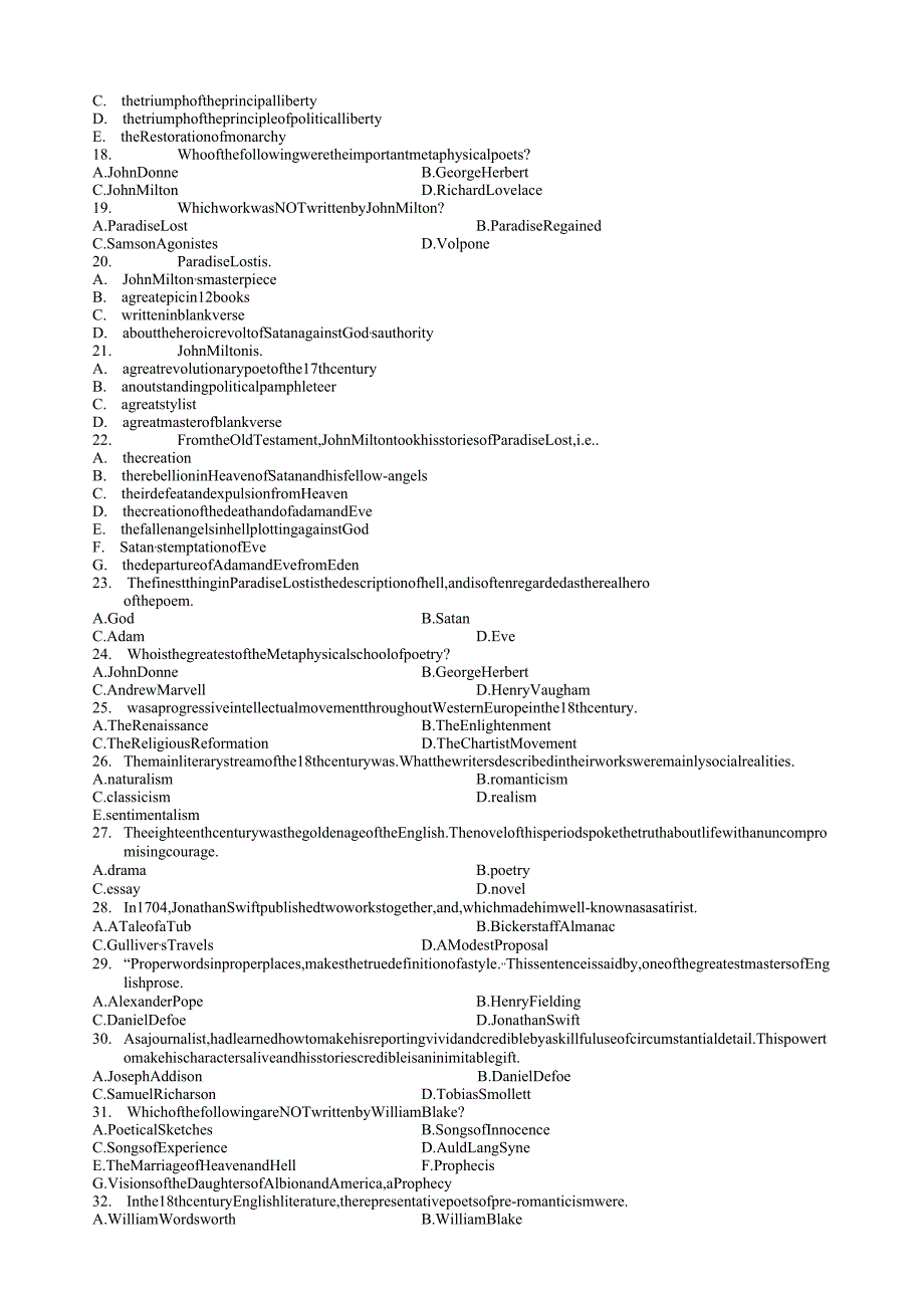英国文学选读练习题-含答案.docx_第2页
