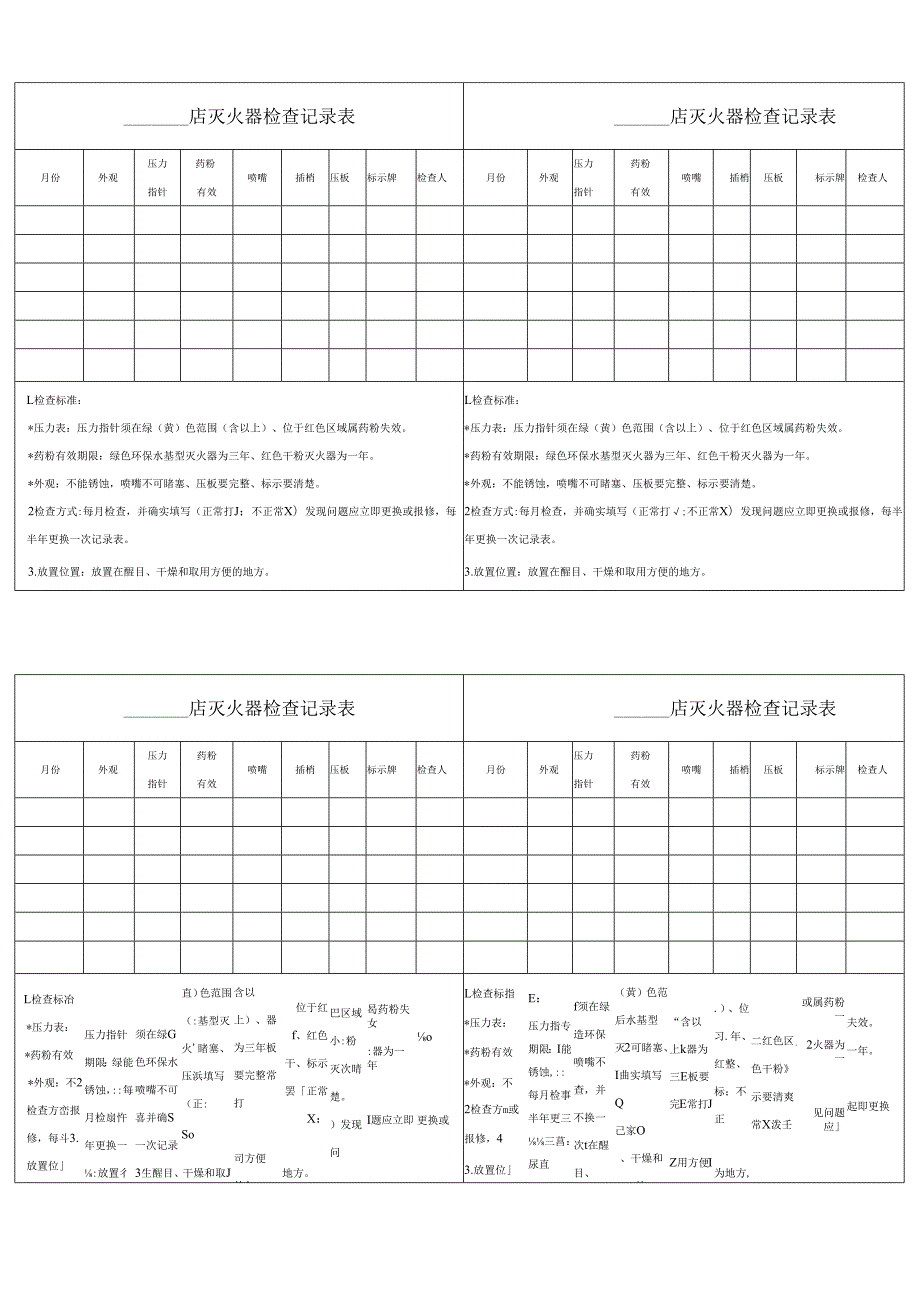 连锁店灭火器检查记录表.docx_第1页