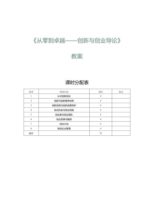《创新创业教育课程培训》完整教案.docx