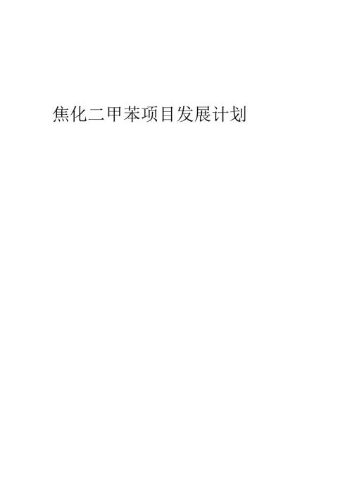 2025年焦化二甲苯项目发展计划.docx