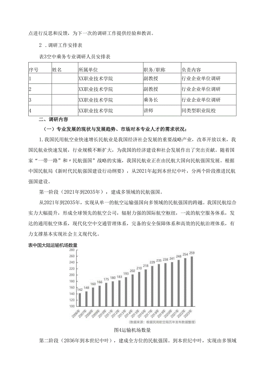 2024年空中乘务专业人才培养方案调研报告.docx_第3页