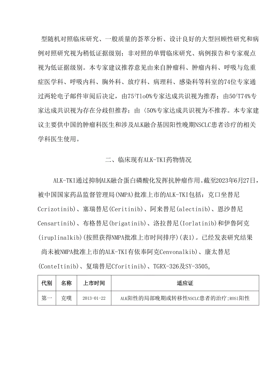 间变性淋巴瘤激酶酪氨酸激酶抑制剂治疗晚期非小细胞肺癌中国专家建议(2024版).docx_第2页